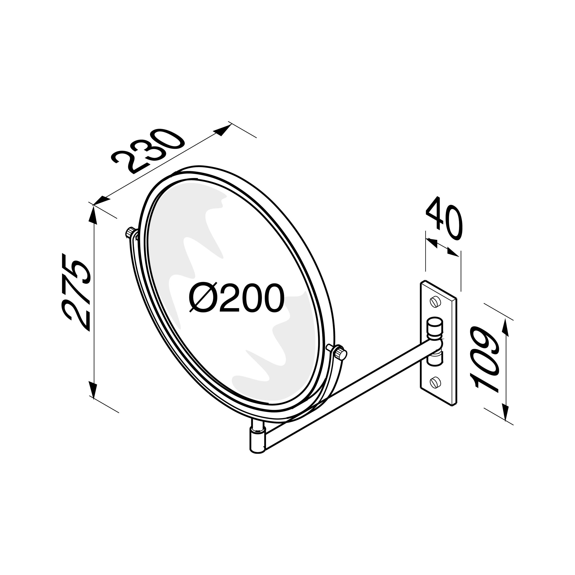 Geesa - Geesa Mirror Shaving mirror with 1 arm 3x