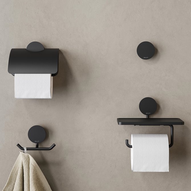 Black toilet on sale paper holder